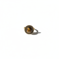 Bague œil de tigre or antique — fond blanc studio