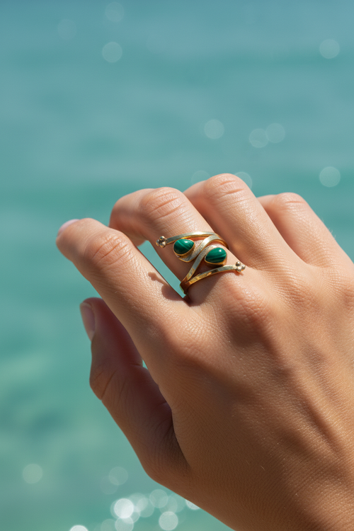 Bague mer turquoise