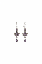 Boucles chandelier améthyste – studio blanc