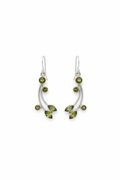 Boucles d'oreilles péridot argent - photo vitrine fond blanc