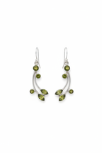 Boucles d'oreilles péridot argent - photo vitrine fond blanc