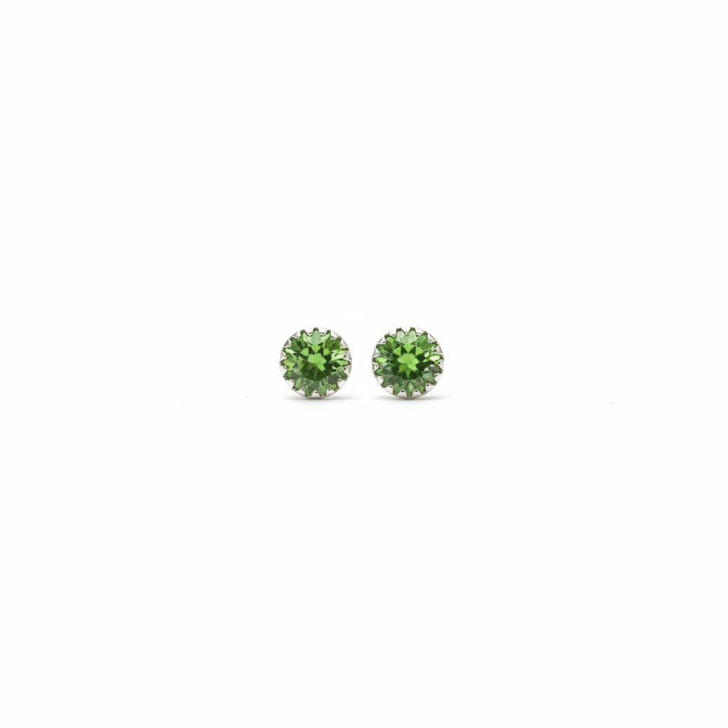 Boucles d'oreilles péridot — studio