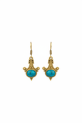 Boucles d'oreilles turquoise – studio blanc