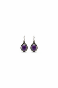 Boucles ovales améthyste – studio blanc