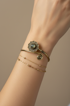 Bracelet bronze - porté layering