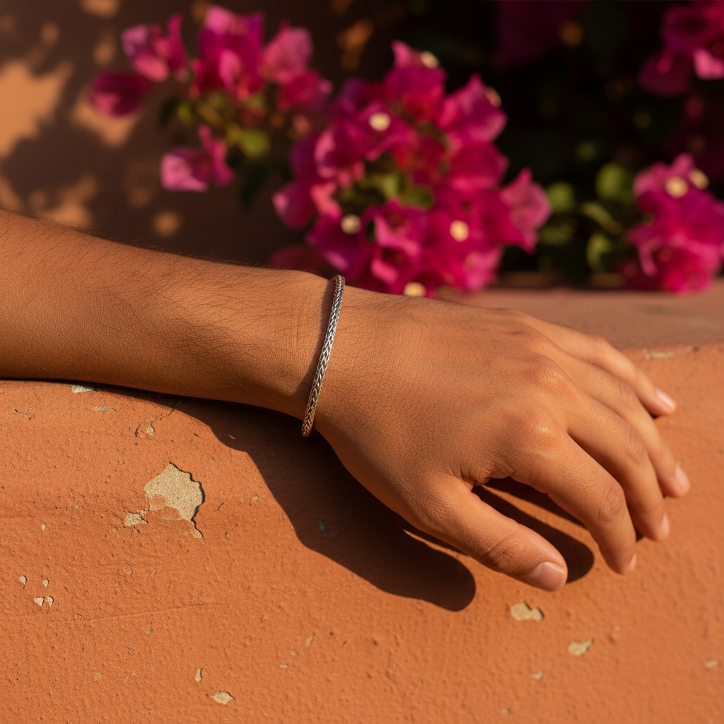 Bracelet fin – mur terracotta