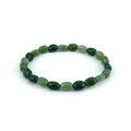 Bracelet jade multi-verts fond blanc studio