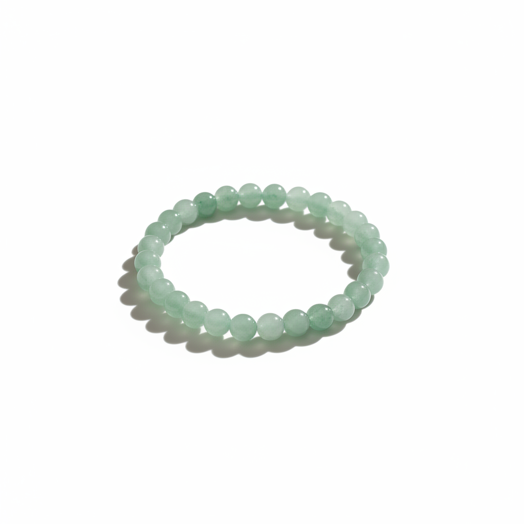 Bracelet jade sans assiette — fond blanc studio