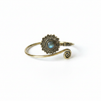 Bracelet labradorite fond blanc studio