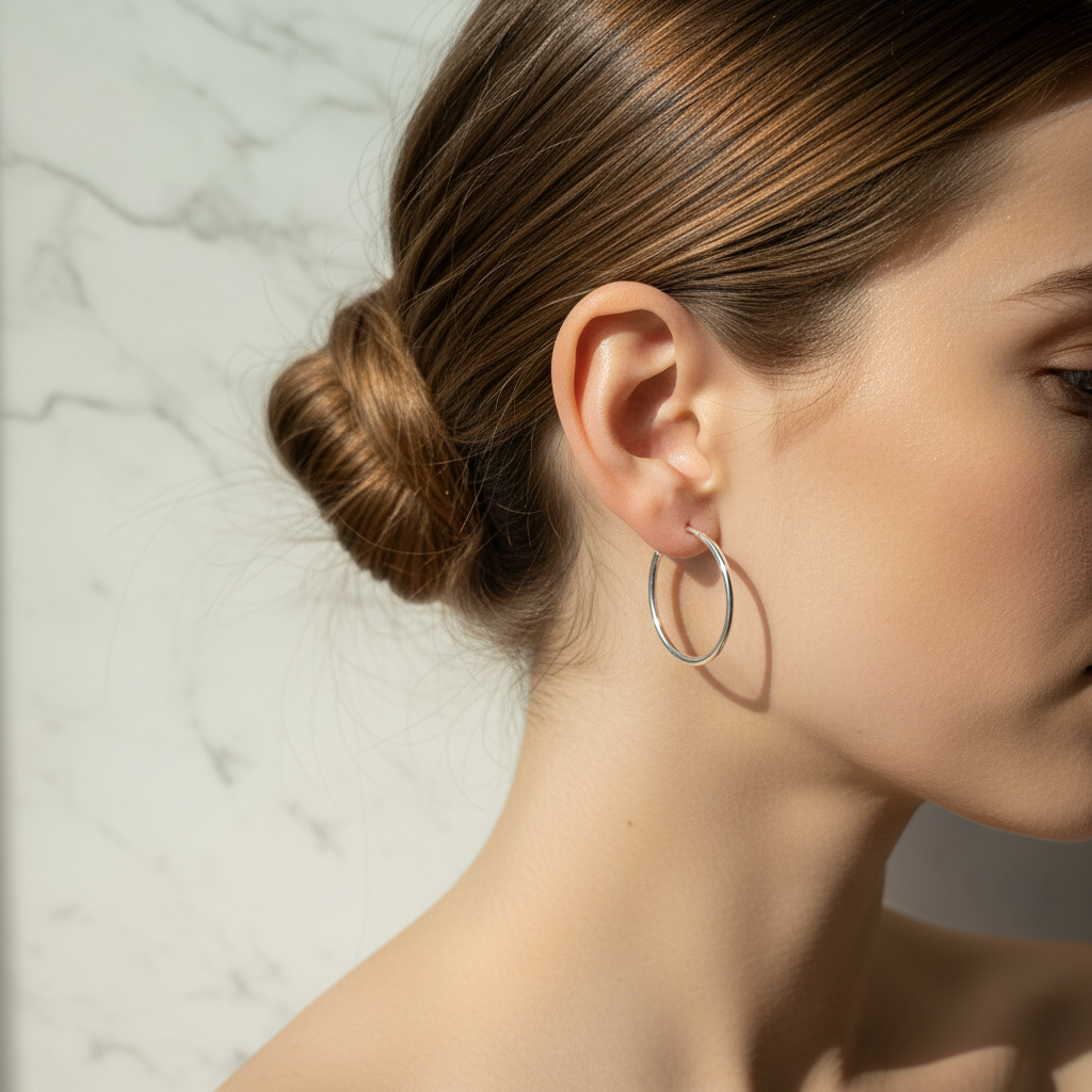 Créoles chignon marbre