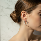 Créoles chignon marbre