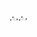 Ear crawlers argent avec brillants bordeaux