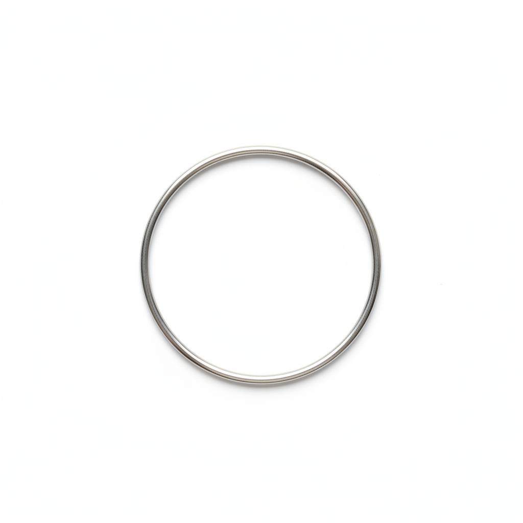 Jonc en argent — studio blanc