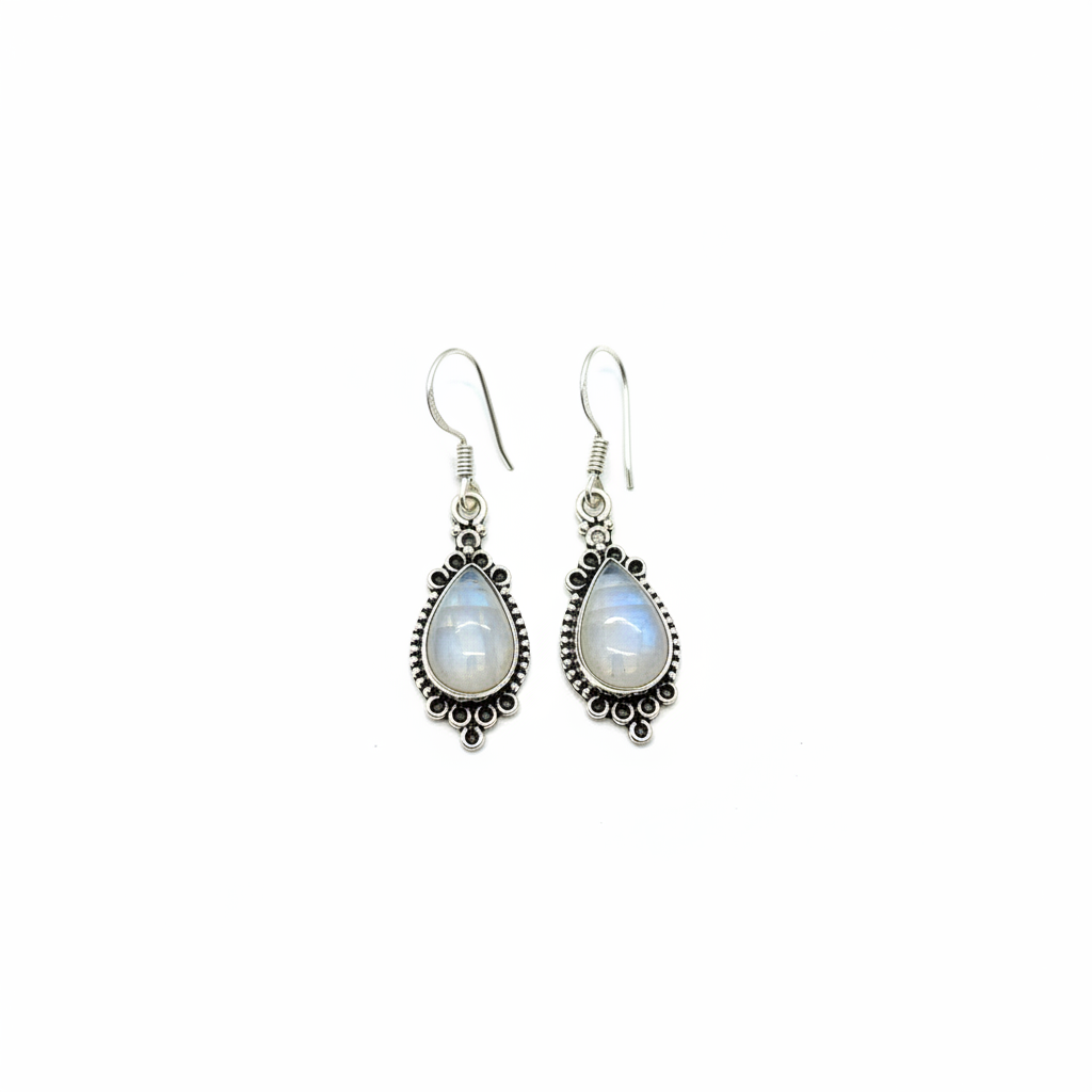 Moonstone Drop Earrings – Studio White