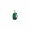 Pendentif malachite fond blanc