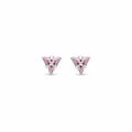 Pink Triangle Stud Earrings