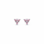 Pink Triangle Stud Earrings