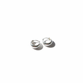 Silver hoop earrings — studio white